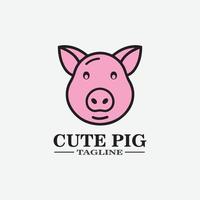 Cartoon pig Design illustration vector