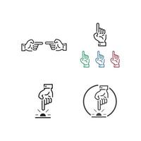 Hand gestures and sign language isolated vector