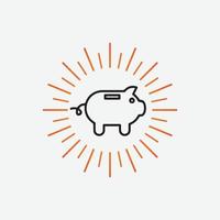 Cartoon pig Design illustration vector