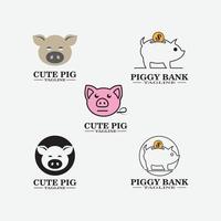 Cartoon pig Design illustration vector