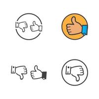 Hand gestures and sign language isolated vector