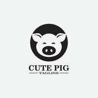 Cartoon pig Design illustration vector