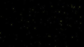 konzept l4 ansicht von fliegenden glühwürmchen, die nachts mit fliegender bewegung und glühanimation leuchten video