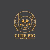 Cartoon pig Design illustration vector