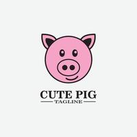 Cartoon pig Design illustration vector