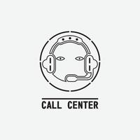 call center icon vector