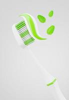 3d render of tooth brush with paste for product display photo