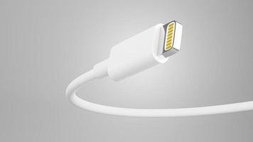 3d render of charging cable for product display photo