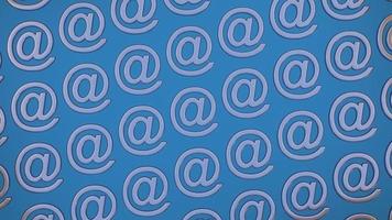 Blue background consisting of email signs in 3D space. photo