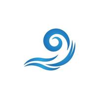 Water wave icon vector