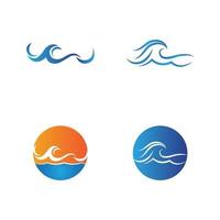 Water wave icon vector