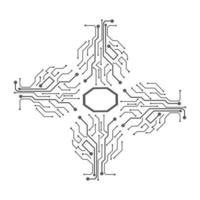 vector de plantilla de logotipo de circuito