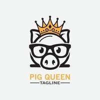 Cartoon pig Design illustration vector