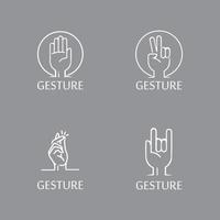 Hand gestures and sign language isolated vector