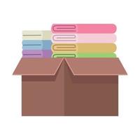 donation box with clothes vector