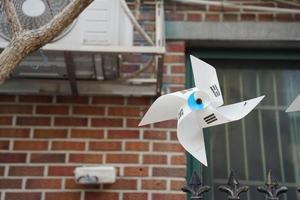 Taegeukgi with Pinwheel in the Alleyway of Yongsan-gu, Seoul photo