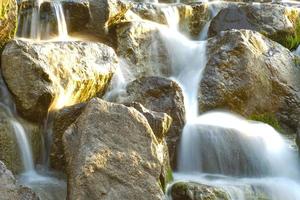 Waterfall in Cheonggyecheon, seoul, Korea photo