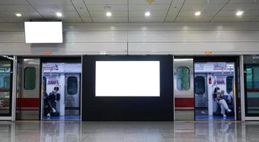 Subway Scenery and Advertising Mockup photo