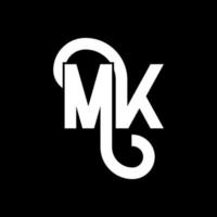 MK Letter Logo Design. Initial letters MK logo icon. Abstract letter MK minimal logo design template. M K letter design vector with black colors. mk logo