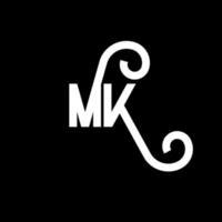 MK Letter Logo Design. Initial letters MK logo icon. Abstract letter MK minimal logo design template. M K letter design vector with black colors. mk logo