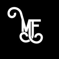 diseño del logotipo de la letra mf. icono del logotipo mf de letras iniciales. plantilla de diseño de logotipo mínimo de letra abstracta mf. vector de diseño de letra mf con colores negros. logotipo m.f.