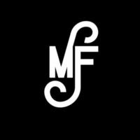 MF Letter Logo Design. Initial letters MF logo icon. Abstract letter MF minimal logo design template. M F letter design vector with black colors. mf logo