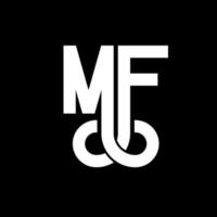 MF Letter Logo Design. Initial letters MF logo icon. Abstract letter MF minimal logo design template. M F letter design vector with black colors. mf logo