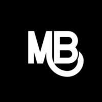 MB Letter Logo Design. Initial letters MB logo icon. Abstract letter MB minimal logo design template. M B letter design vector with black colors. mb logo