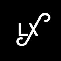 diseño del logotipo de la letra lx. icono del logotipo de letras iniciales lx. plantilla de diseño de logotipo mínimo de letra abstracta lx. vector de diseño de letra lx con colores negros. logotipo de lx