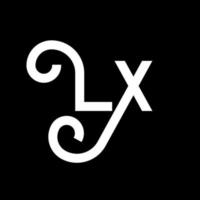 diseño del logotipo de la letra lx. icono del logotipo de letras iniciales lx. plantilla de diseño de logotipo mínimo de letra abstracta lx. vector de diseño de letra lx con colores negros. logotipo de lx