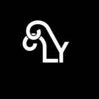 diseño del logotipo de la letra ly. icono del logotipo de las letras iniciales ly. plantilla de diseño de logotipo mínimo de letra abstracta ly. vector de diseño de letra ly con colores negros. logotipo de ly