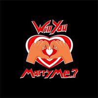 will you marry me, suitable greeting card, clothing, icon, and etc.. vector