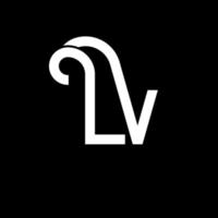 LV Letter Logo Design. Initial letters LV logo icon. Abstract letter LV minimal logo design template. L V letter design vector with black colors. lv logo