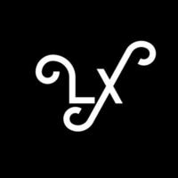 diseño del logotipo de la letra lx. icono del logotipo de letras iniciales lx. plantilla de diseño de logotipo mínimo de letra abstracta lx. vector de diseño de letra lx con colores negros. logotipo de lx