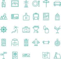 Set of Travel and tourism outline icon design vector