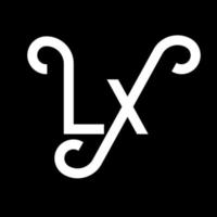 diseño del logotipo de la letra lx. icono del logotipo de letras iniciales lx. plantilla de diseño de logotipo mínimo de letra abstracta lx. vector de diseño de letra lx con colores negros. logotipo de lx