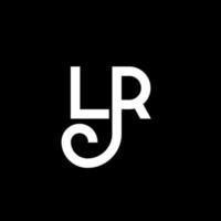 diseño de logotipo de letra lp. icono del logotipo de letras iniciales lp. plantilla de diseño de logotipo mínimo de letra abstracta lp. vector de diseño de letra lo con colores negros. logotipo de lp