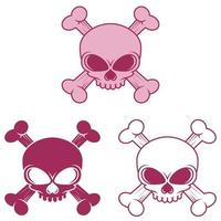 Skull vector design in cartoon style