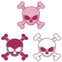 Skull vector design in cartoon style