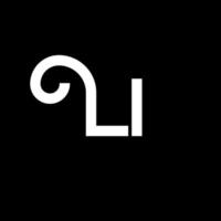 LI Letter Logo Design. Initial letters LI logo icon. Abstract letter LI minimal logo design template. L I letter design vector with black colors. li logo