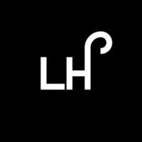 diseño del logotipo de la letra lh. icono del logotipo de letras iniciales lh. plantilla de diseño de logotipo mínimo de letra abstracta lh. vector de diseño de letra lh con colores negros. logotipo de la izquierda