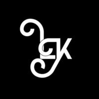 diseño del logotipo de la letra lk. icono del logotipo de letras iniciales lk. plantilla de diseño de logotipo mínimo de letra abstracta lk. vector de diseño de letra lk con colores negros. logotipo de lk