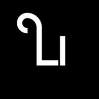 diseño del logotipo de la letra li. icono del logotipo de letras iniciales li. letra abstracta li plantilla de diseño de logotipo mínimo. li vector de diseño de letras con colores negros. logotipo de li