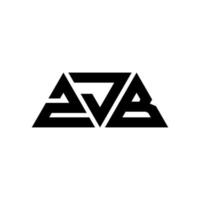 Diseño de logotipo de letra triangular zjb con forma de triángulo. monograma de diseño del logotipo del triángulo zjb. plantilla de logotipo de vector de triángulo zjb con color rojo. logotipo triangular zjb logotipo simple, elegante y lujoso. zjb