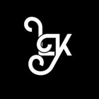 diseño del logotipo de la letra lk. icono del logotipo de letras iniciales lk. plantilla de diseño de logotipo mínimo de letra abstracta lk. vector de diseño de letra lk con colores negros. logotipo de lk