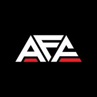 diseño de logotipo de letra triangular aff con forma de triángulo. monograma de diseño de logotipo de triángulo aff. plantilla de logotipo de vector de triángulo aff con color rojo. logo triangular aff logo simple, elegante y lujoso. aff