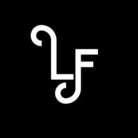 diseño de logotipo de letra lf. icono del logotipo de letras iniciales lf. plantilla de diseño de logotipo mínimo de letra abstracta lf. Vector de diseño de letra lf con colores negros. si logo