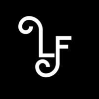 LF Letter Logo Design. Initial letters LF logo icon. Abstract letter LF minimal logo design template. L F letter design vector with black colors. lf logo