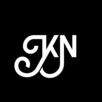 KN letter logo design on black background. KN creative initials letter logo concept. kn letter design. KN white letter design on black background. K N, k n logo vector