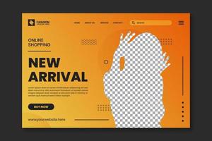 New arrival landing page template vector